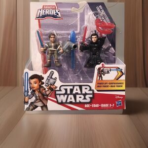 Playskool Star Wars Galactic Heroes Rey & Kylo Ren Figures Set NIP